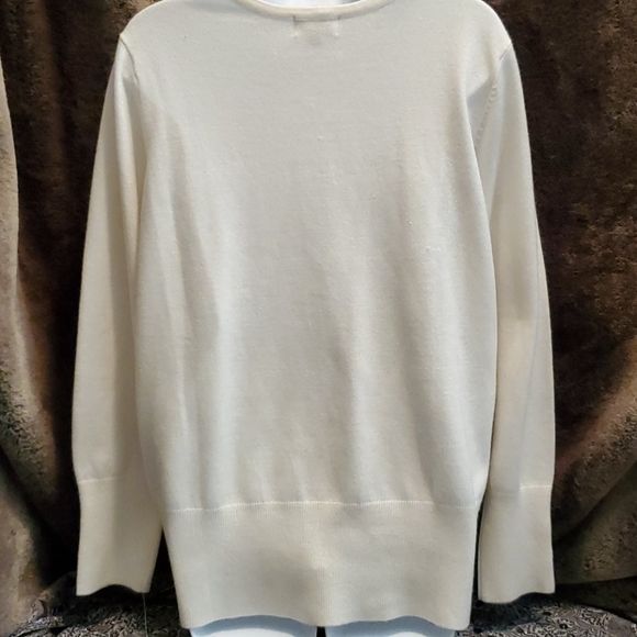 Sweater NWT Size 1X Cream JM Collection - Picture 5 of 5